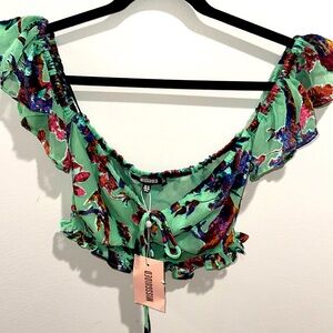 Misguided devore new crop top